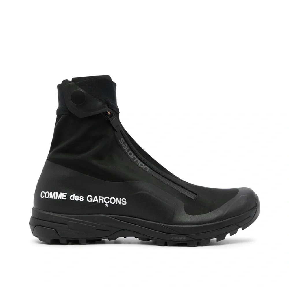 Comme Des Garçon x Salomon Logo Print High Top Sneakers - Picture 1 of 11